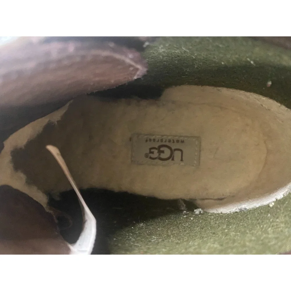 UGG‎ 'Heather' Waterproof Chestnut Brown Leather Suede Duck Boots Womens 7.5
